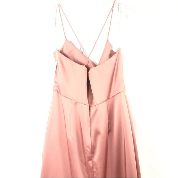 New Dessy Collection Cowl Neck Charmeuse Gown - Picture 5 of 10